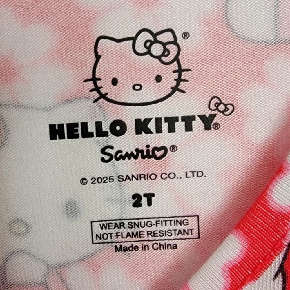 Hello Kitty Red Kids One Piece Pajama - Picture 4 of 7